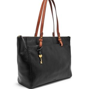 LIKE NEW RACHEL FOSSIL BLACK TOTE